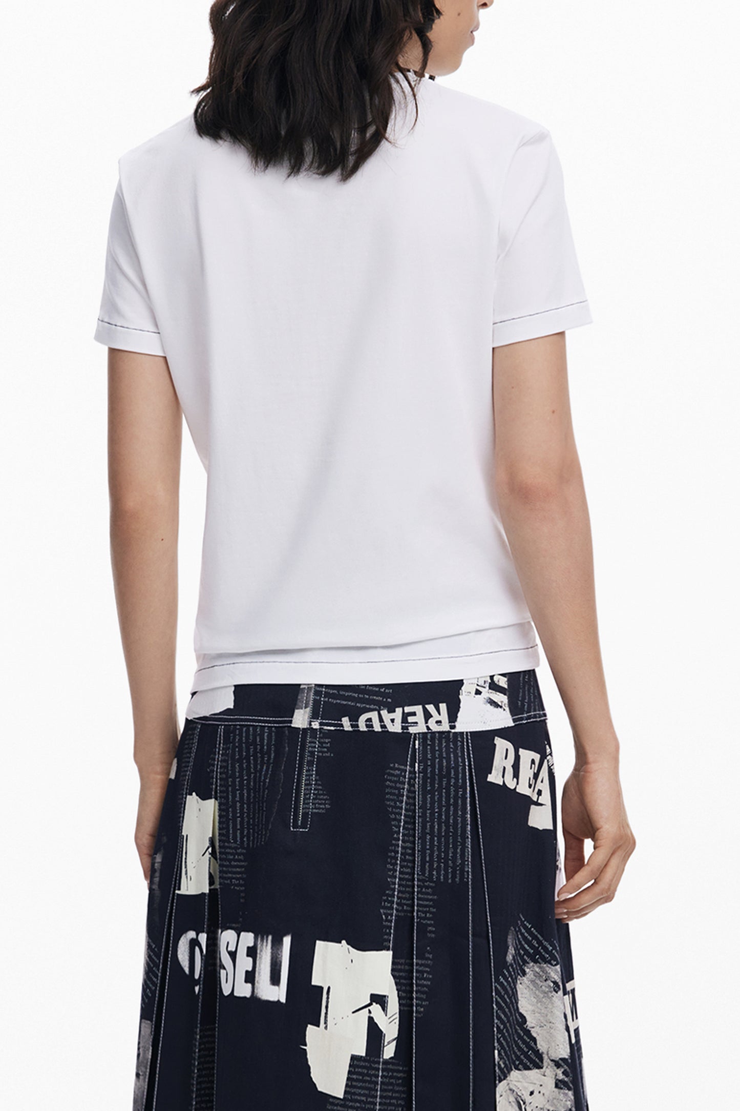 DESIGUAL WOMEN'S SHORT-SLEEVE T-SHIRT WHITE-1