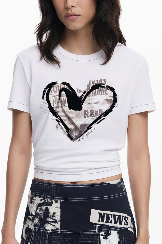 DESIGUAL WOMEN'S SHORT-SLEEVE T-SHIRT WHITE-0