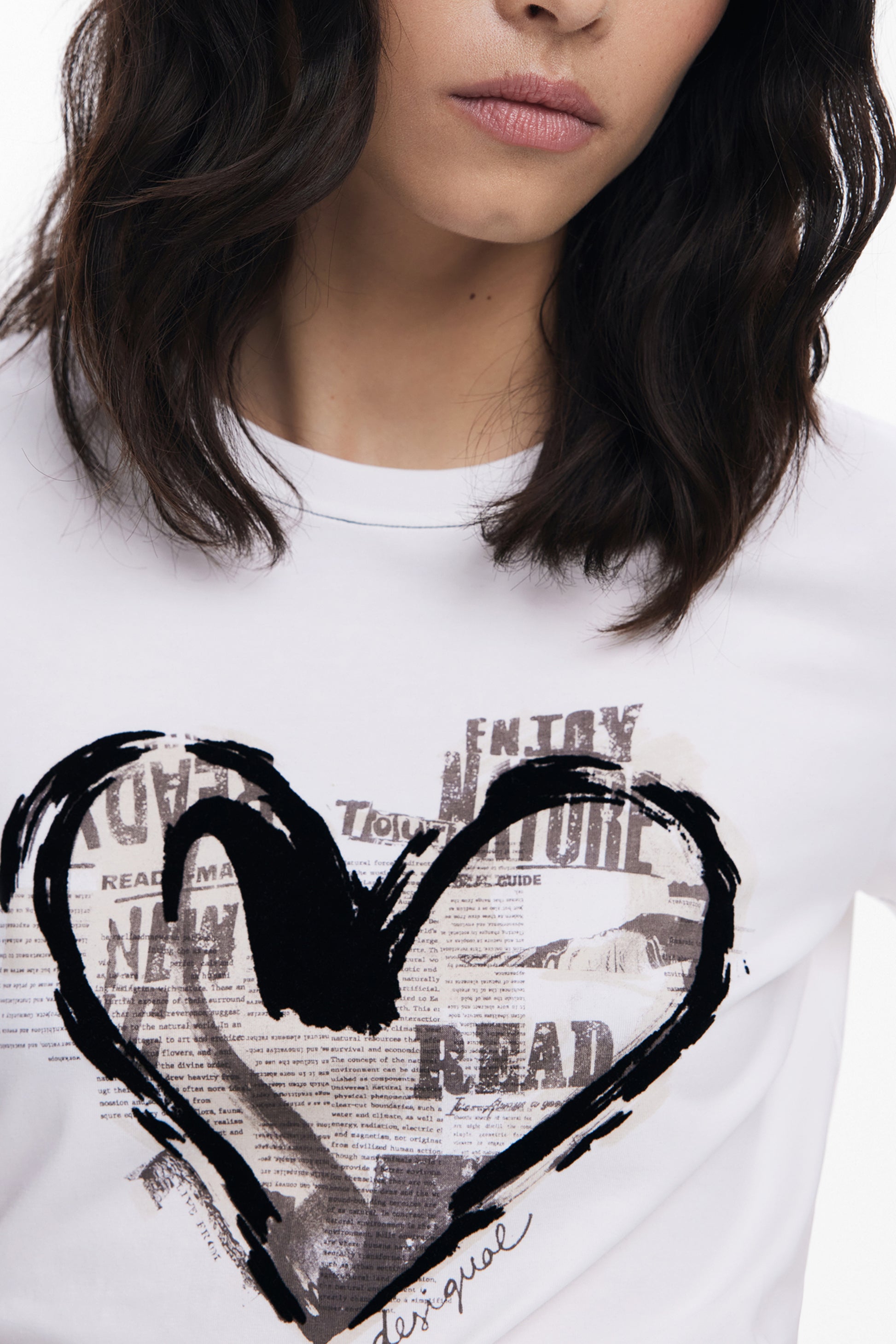 DESIGUAL WOMEN'S SHORT-SLEEVE T-SHIRT WHITE-2